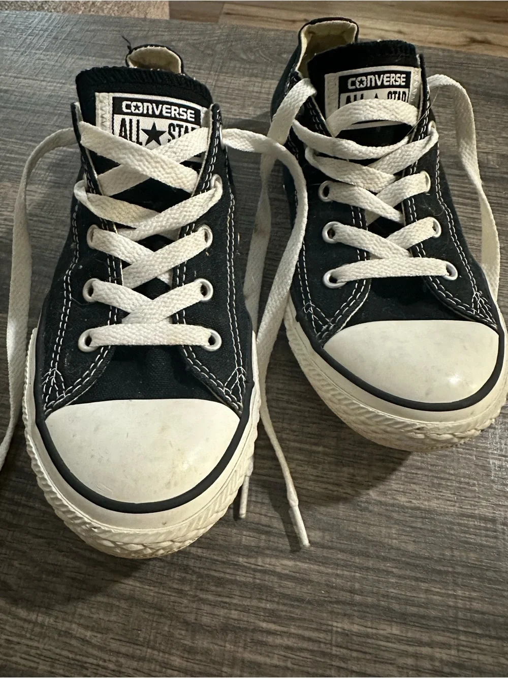 Converse Kids Black Low Top All Star Sneakers - Size 3
